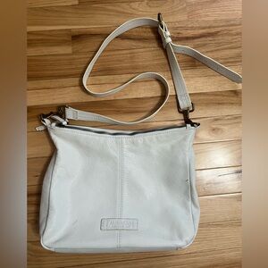 American Leather Co. White Crossbody Bag